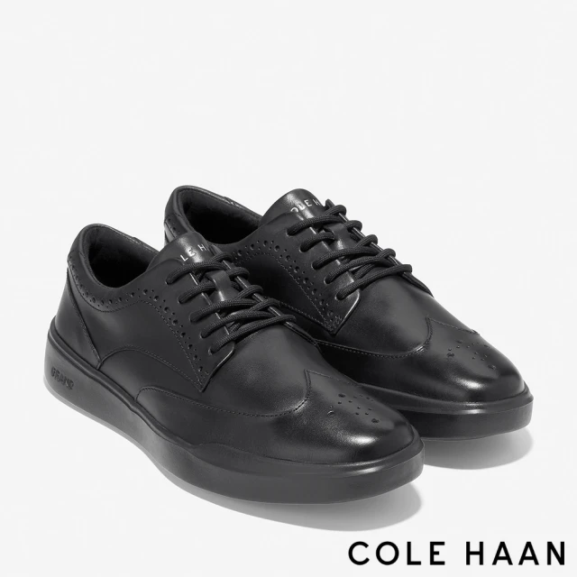 【Cole Haan】GC WINGTIP SNEAKER 翼尖牛津 休閒運動男鞋(經典黑-C35973)