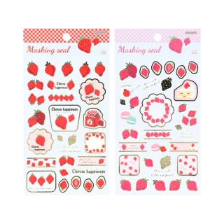 【sun-star】草莓 手帳造型貼紙(2款可選/貼紙/手帳素材/可愛貼紙)