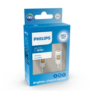 【Philips 飛利浦】Ultinon Pro7000 T10 6000K亮白光LED小燈公司貨(T10 6000K)