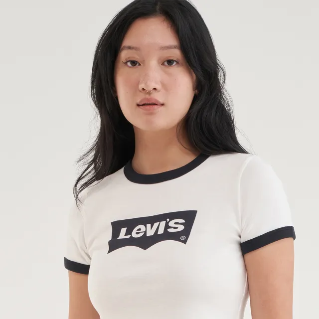 【LEVIS 官方旗艦】女款 Mini短版短袖Tee恤 / Batwing LOGO 人氣新品 A3523-0068