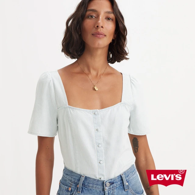 LEVIS 女款 方低領短袖襯衫 / 季節限定 人氣新品 A7332-0006