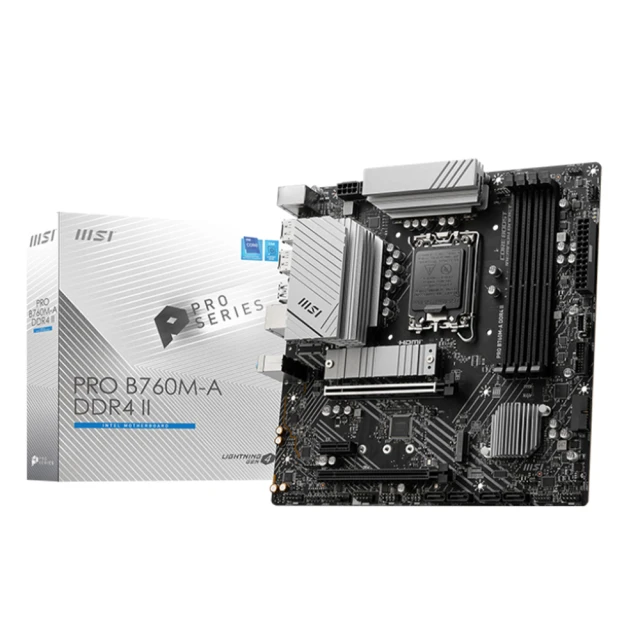 MSI 微星 PRO B760M-A DDR4 II 主機板+微星 SPATIUM M371 1TB Gen3 M.2 SSD(M+S 組合包)