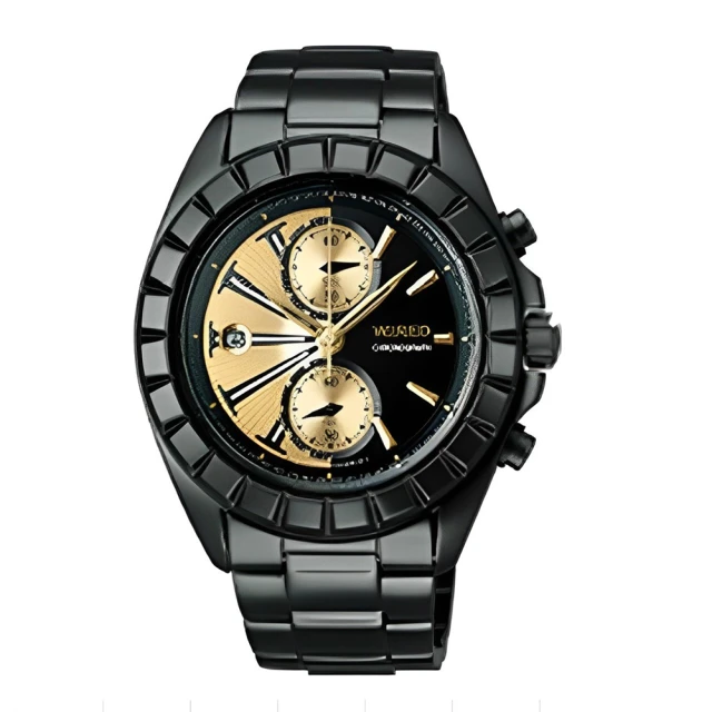 WIREDWIRED 官方授權 W1 時尚三眼計時腕錶-錶徑43mm(AGAD071J)