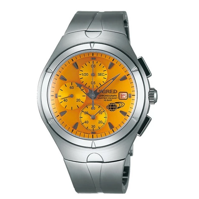 WIREDWIRED 官方授權 W1 15週年限定時尚腕錶-橘黃-錶徑41mm(AF8U27X1)