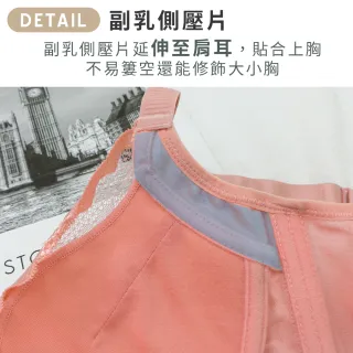 【Daima 黛瑪】現貨出清 軟鋼圈內衣B-E/怦然心動集中包覆防副乳蕾絲機能內衣/調整型/大罩杯/BCDE罩(藍色)