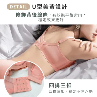 【Daima 黛瑪】現貨出清 軟鋼圈內衣B-E/怦然心動集中包覆防副乳蕾絲機能內衣/調整型/大罩杯/BCDE罩(藍色)