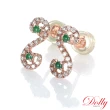 【DOLLY】0.20克拉 14K金輕珠寶玫瑰金鑽石耳環