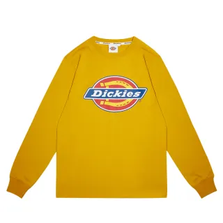 【Dickies】男款薑黃Logo長袖T恤｜DK006911C01