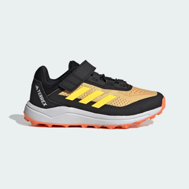 adidas 愛迪達 慢跑鞋 女鞋 大童 運動鞋 緩震 魔鬼氈 TERREX AGRAVIC FLOW CF K 黑黃 IE7600