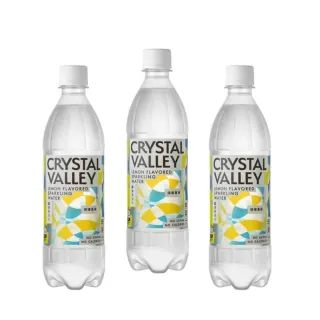 【金車/伯朗】CrystalValley礦沛氣泡水-檸檬風味585mlx3箱(共72入)