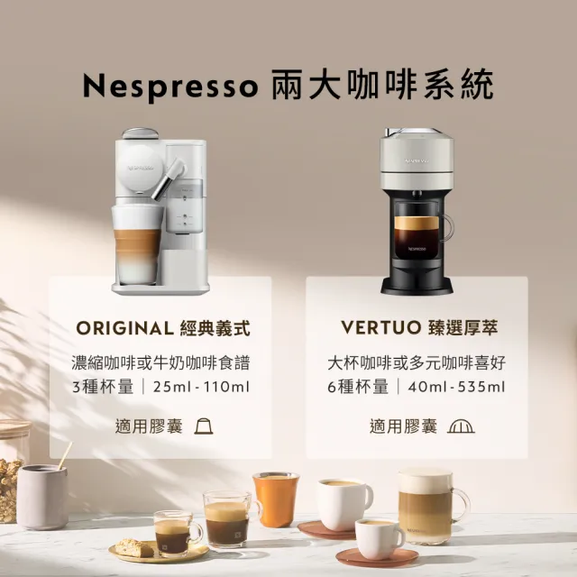 【Nespresso】臻選厚萃Vertuo Next膠囊咖啡機(大杯厚萃品味組)