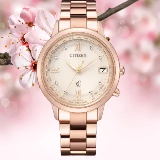 【CITIZEN 星辰】XC系列 Hebe田馥甄配戴款 光動能電波對時腕錶(CB1132-51W台灣限定)