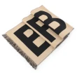 【BURBERRY 巴寶莉】Logo 徽標羊毛圍巾(經典米色/黑色)