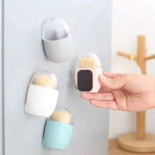 【蛋蛋小物】創意雞蛋磁吸式牙籤盒-3入(牙籤桶 牙籤盒 牙籤罐 牙籤收納 收納盒 居家裝飾 擺飾)