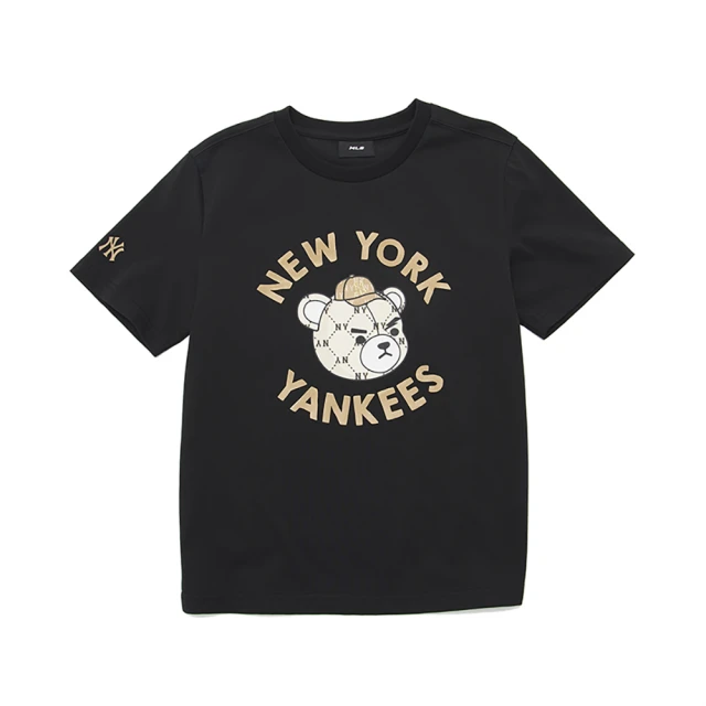 MLB 童裝 短袖T恤 Mega Bear系列 紐約洋基隊(7ATSC0143-50BKS)