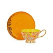 【T2 Tea】T2花卉綻放系列_杯碟組_橘色(Discoco Cup & Saucer Short Orange)