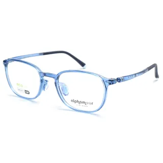 【Alphameer】方框 小臉童框款 ECO系列 光學眼鏡(透深藍#AM6011 C28)