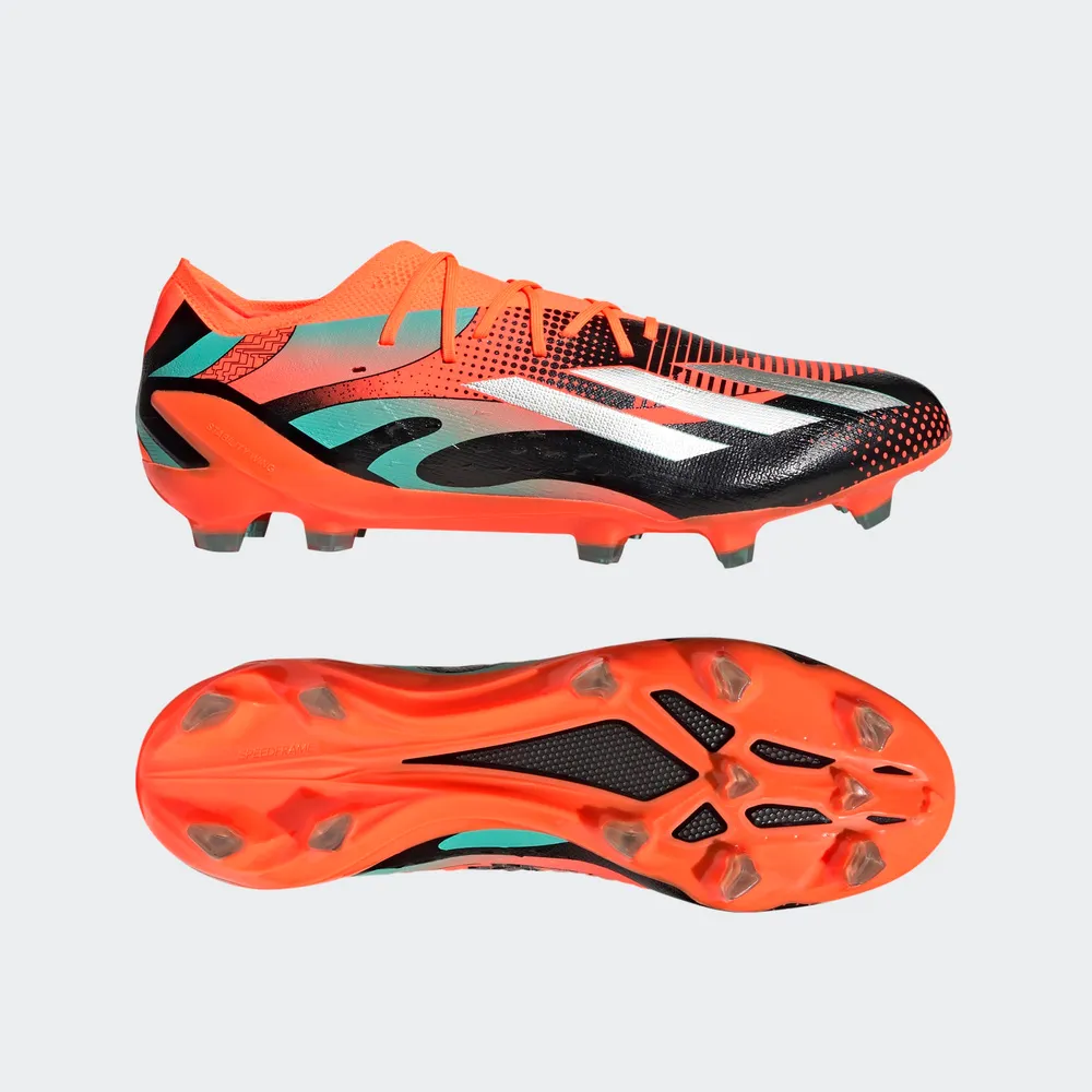 【adidas 愛迪達】X SPEEDPORTAL MESSI. 1 FG 男款 梅西 足球釘鞋 高階 室外 草地 橘黑藍(GZ5148)