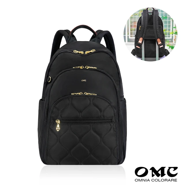 【OMC】纖美大容量旅行休閒後背包23420(無胸扣-黑色)
