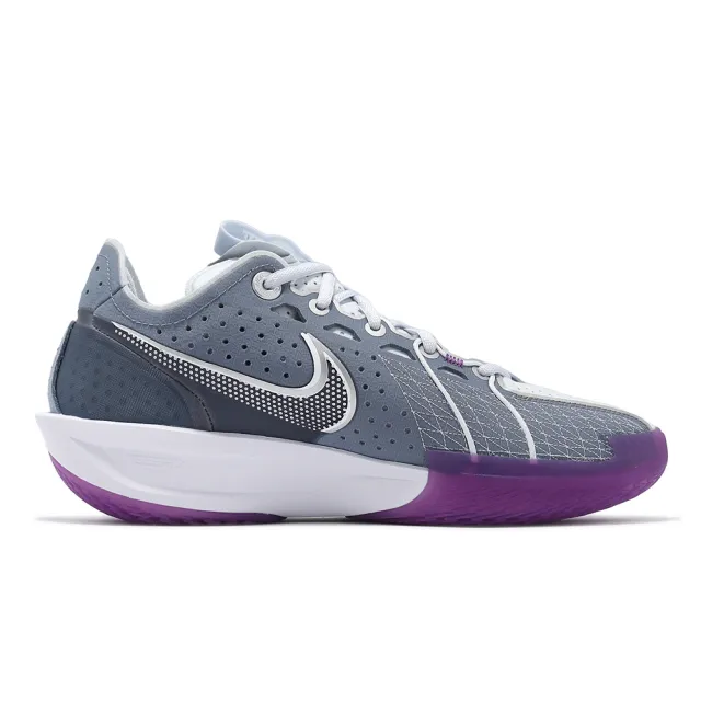 【NIKE 耐吉】籃球鞋 Air Zoom G.T. Cut 3 EP 紫 灰 男鞋 實戰 緩震(DV2918-400)