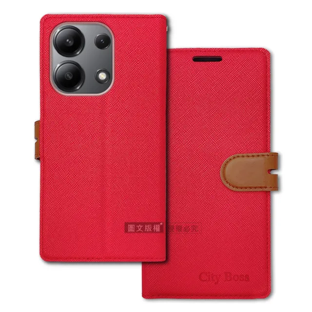 【CITY都會風】紅米Redmi Note 13 4G 插卡立架磁力手機皮套 有吊飾孔