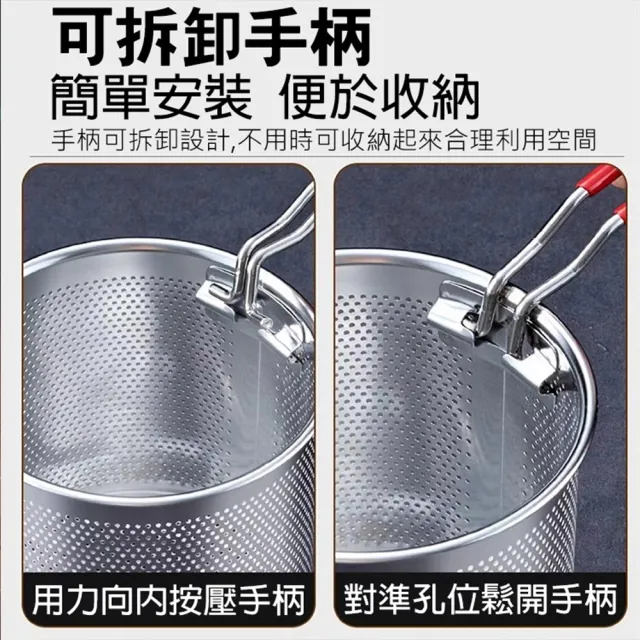 【寶盒百貨】304不銹鋼小型油炸鍋 帶濾網 能炸能煮 家用小炸鍋(炸薯條 省油 不濺油 送夾子)