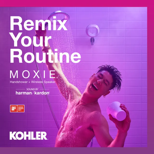 【KOHLER】MOXIE 2.0 藍牙魔音手持花灑 鉻色(配備Harman Kardon藍牙無線喇叭)