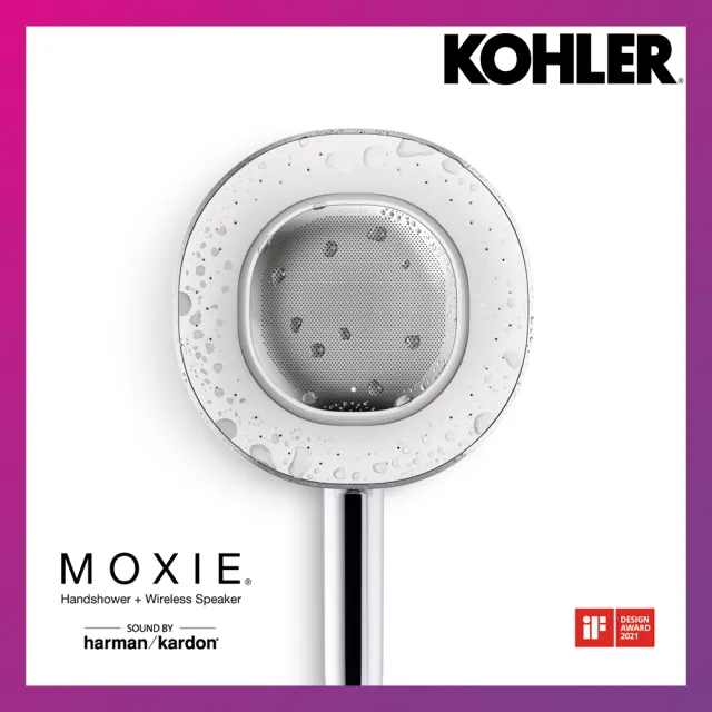 【KOHLER】MOXIE 2.0 藍牙魔音手持花灑 鉻色(配備Harman Kardon藍牙無線喇叭)