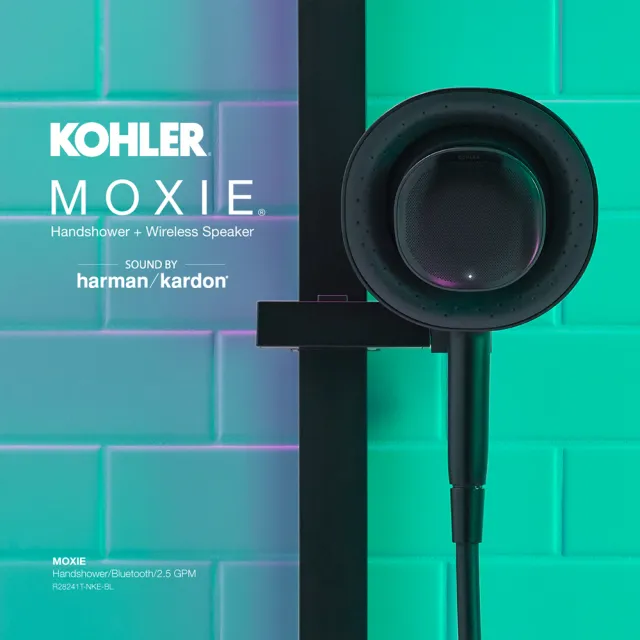 【KOHLER】MOXIE 2.0 藍牙魔音手持花灑 消光黑(配備Harman Kardon藍牙無線喇叭)