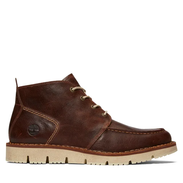 【Timberland】男款棕色 Moc-Toe 中筒休閒靴(A1JTW245)