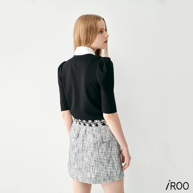 【iROO】花紗口袋短裙