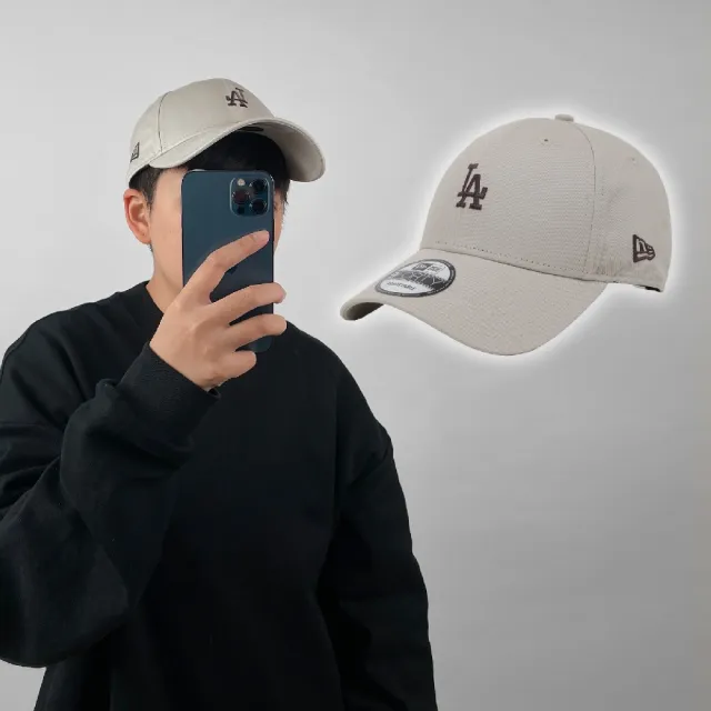 【NEW ERA】棒球帽 MLB 灰 棕 940帽型 可調式帽圍 洛杉磯道奇 LAD 小標 老帽 帽子(NE13957217)