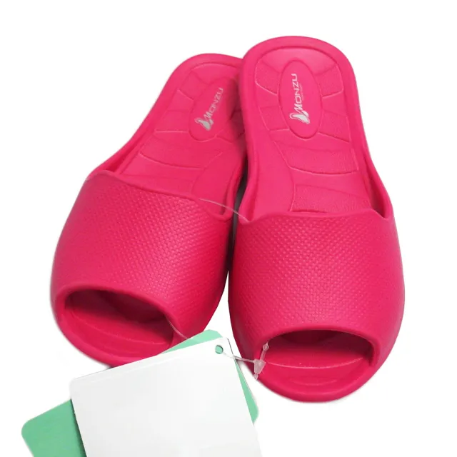 【MONZU】環保兒童室內拖鞋-3雙入(桃紅色/綠色)
