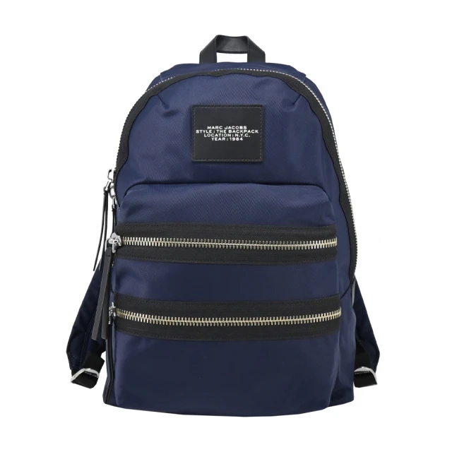 MARC JACOBS 馬克賈伯MARC JACOBS 馬克賈伯 THE BIKER NYLON尼龍拉鍊後背包(大/藍)