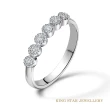 【King Star】18K金鑽石戒指 滿鑽 滾珠邊設計