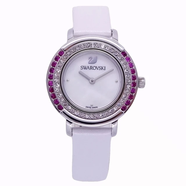SWAROVSKI 施華洛世奇SWAROVSKI 施華洛世奇 施華洛世奇SWAROVSKI 水晶的純真可貴時尚優質秀麗腕錶-白色-5269221