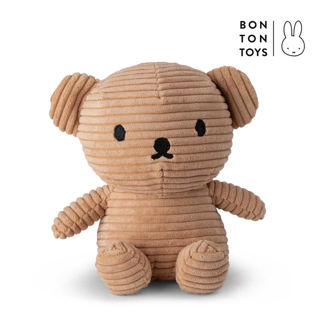 【BON TON TOYS】小熊燈芯絨填充玩偶-奶茶(24cm玩偶、娃娃、公仔)