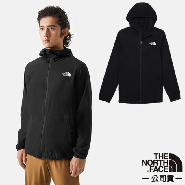 The North Face 男 NEW ZEPHYR WIND 防風防潑水防曬連帽輕薄外套_亞洲版型(7WCY-JK3 黑色)