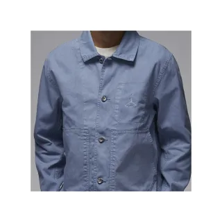 【NIKE 耐吉】Jordan Essentials Chicago 男款 藍色 水洗 襯衫 工裝 外套 FN4528-436