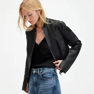 【ALLSAINTS】SADLER 簡約羊皮立領外套皮衣 WL508Z(修身版型)