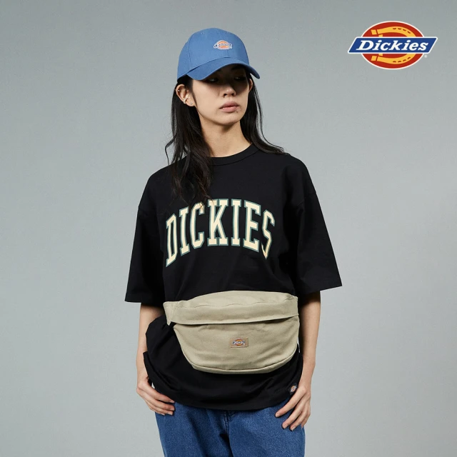 Dickies 男女款碳灰色簡約品牌Logo織標大容量後背包