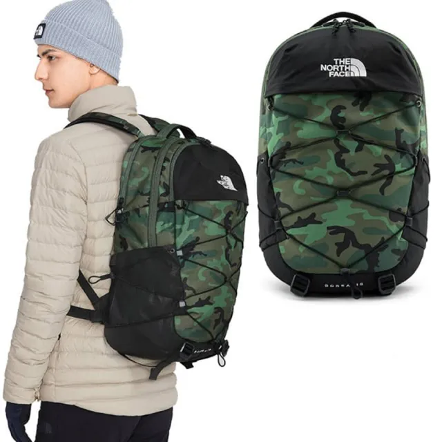 【The North Face】BOREALIS 抗撕裂多功能後背包28L.通勤包.電腦包(52SE-28F 迷彩 N)