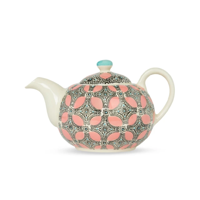 T2 Tea T2夢幻般的扇形_茶壺_粉色(T2 Fantastic Fandangle Teapot Pink Stamp)