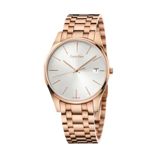 【瑞士 CK手錶 Calvin Klein】玫瑰金_日期_藍寶石玻璃_紳士錶(K4N21646)
