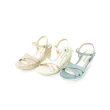 【GREEN PINE】夏日編織楔形涼鞋藍色(00141528)
