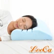 【LooCa】黑絲絨涼感兩用護背記憶枕頭-特大型(2入★限量出清)