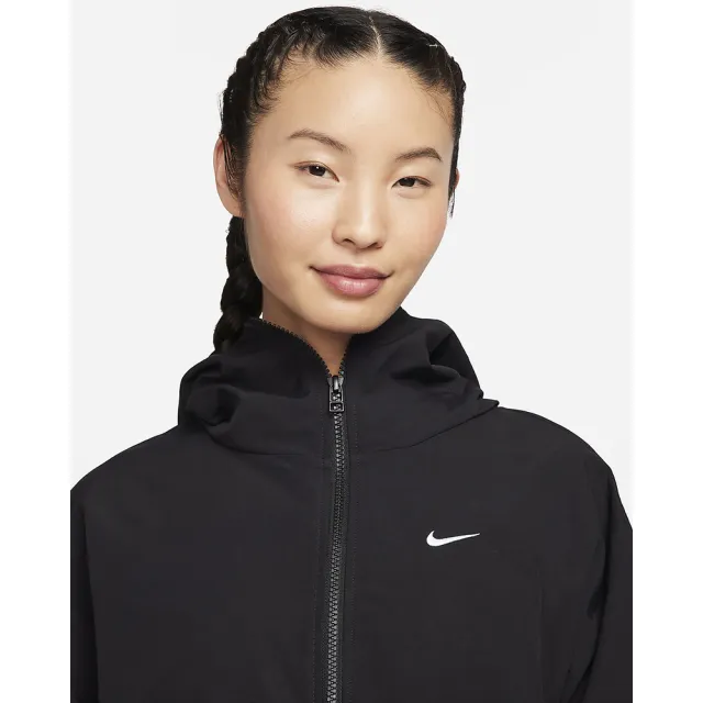 【NIKE 耐吉】連帽外套 Oversize 防曬外套 防潑水 休閒 AS W NSW TREND WVN JKT 女款 黑(FN3670010)