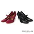 【TINO BELLINI 貝里尼】巴西進口素面瑪莉珍高跟鞋FWEV016(桃紅)