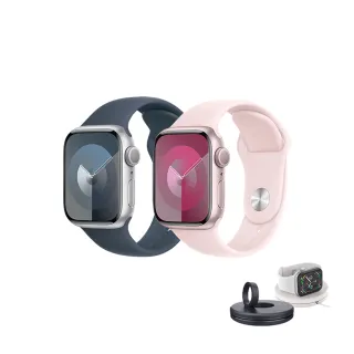 充電支架組【Apple】Apple Watch S9 GPS 41mm(鋁金屬錶殼搭配運動型錶帶)