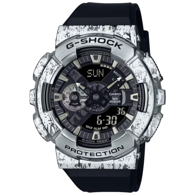 CASIO 卡西歐 G-SHOCK 油漬搖滾 頹廢風格潮流 多功能電子腕錶(GM-110GC-1A)